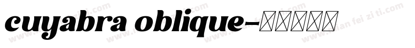 cuyabra oblique字体转换